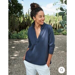 B58 Frank & Eileen Patrick Popover Fleece Sweatshirt M Rare Minimalist Chic